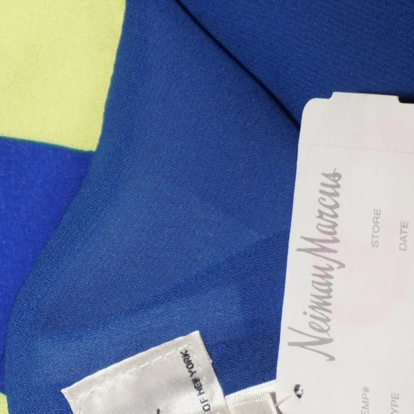 Milly Avant-Garde Geometric Op-Art Cubist Colorblock Wrap Mini Sheer Dress NWT 4 - Picture 8 of 11